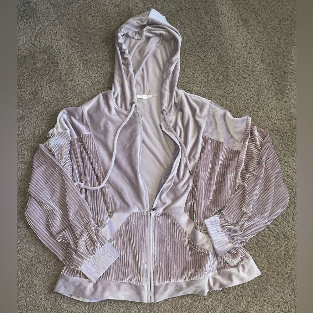 Crushed velvet purple jacket